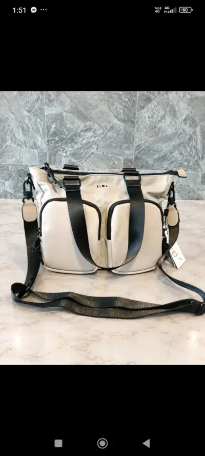 Cartera Ziol gris con bolsillos frontales - miniatura 2