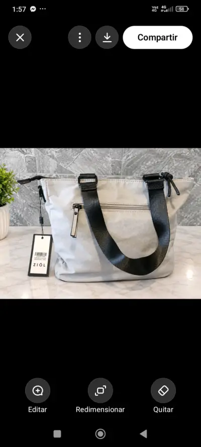 Cartera Ziol gris con bolsillos frontales - miniatura 3