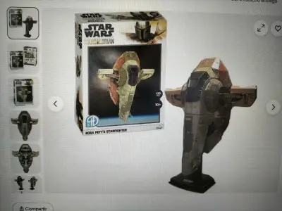 Puzzle 3D Star Wars Boba Fett's Starfighter 130 piezas - miniatura 4