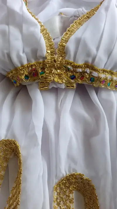 Disfraz de diosa griega para mujer en negro y dorado - miniatura 2