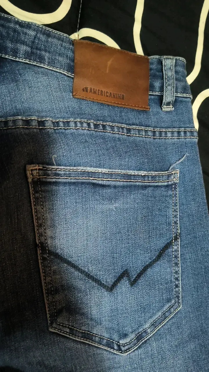 Jeans azul slim fit Americano talla 40 - 3