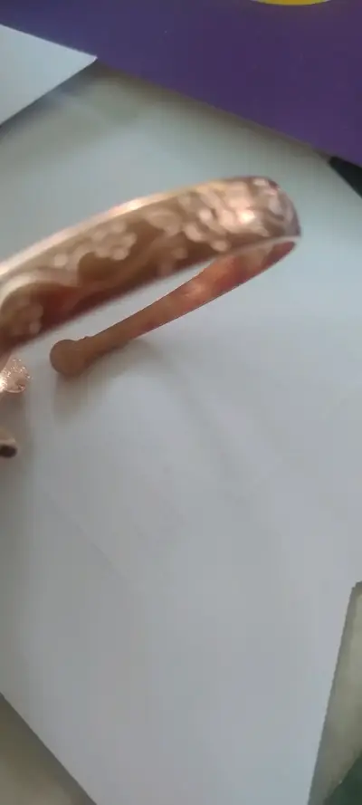 Brazalete de cobre grabado elegante - miniatura 1