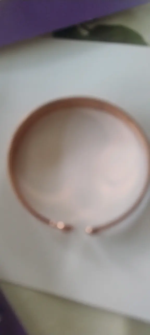 Brazalete de cobre grabado elegante - 2