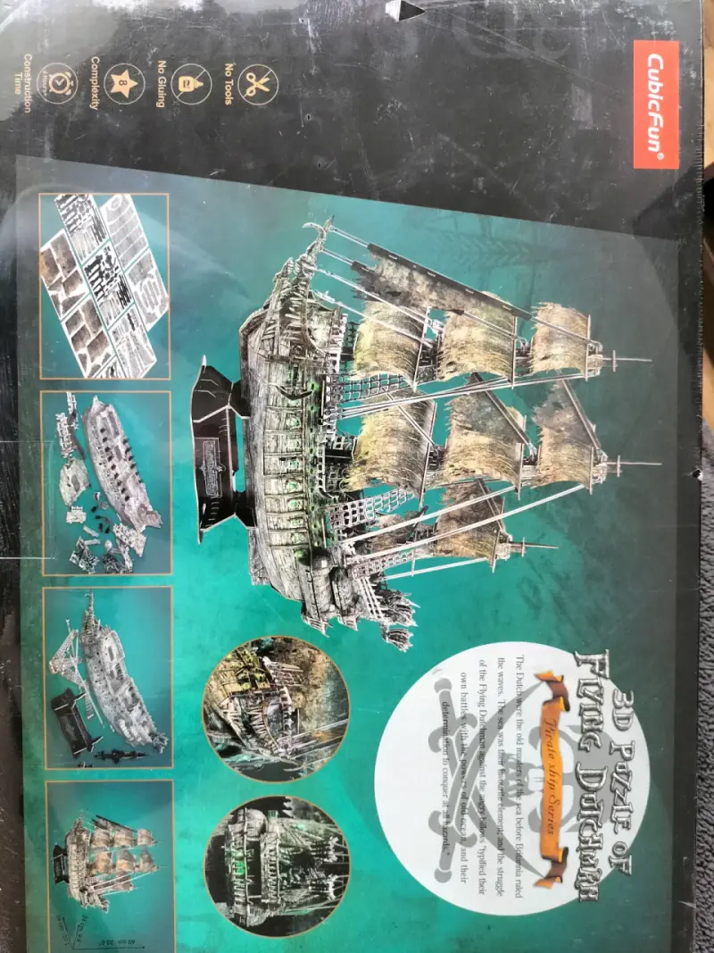 Rompecabezas 3D CubicFun Flying Dutchman con LED - 3