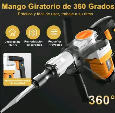Martillo Demoledor 2400W con Mango Giratorio - miniatura 2
