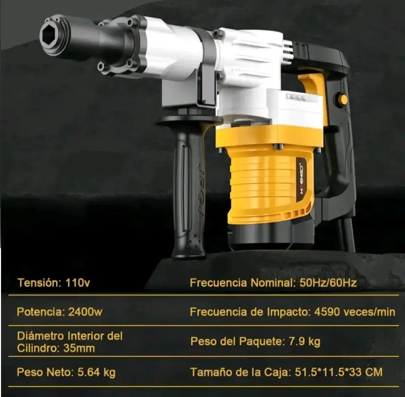 Martillo Demoledor 2400W con Mango Giratorio - 4