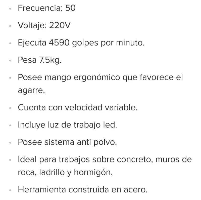Martillo Demoledor 2400W con Mango Giratorio - 6