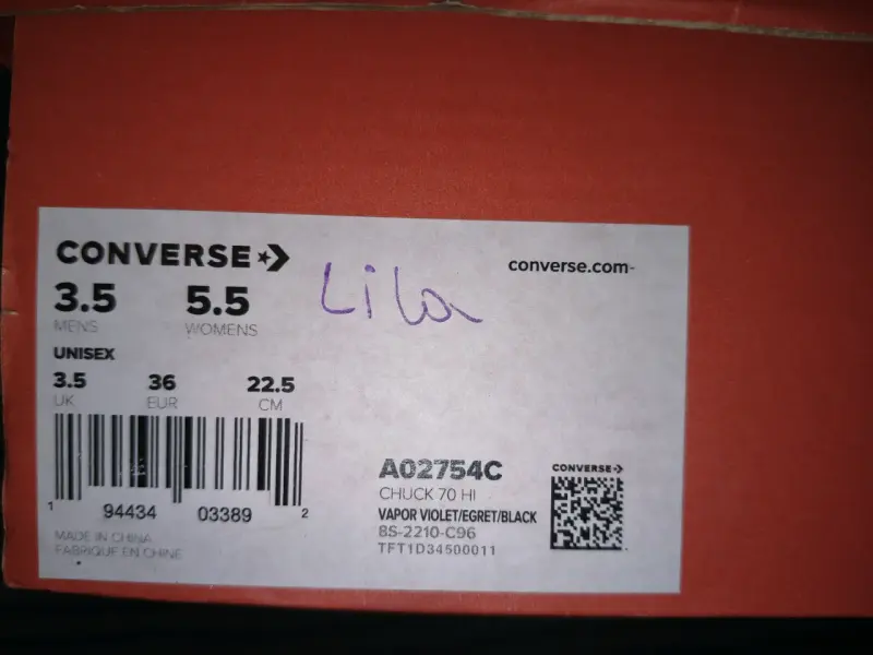 Zapatillas Converse Chuck 70 Hi Lila - 4