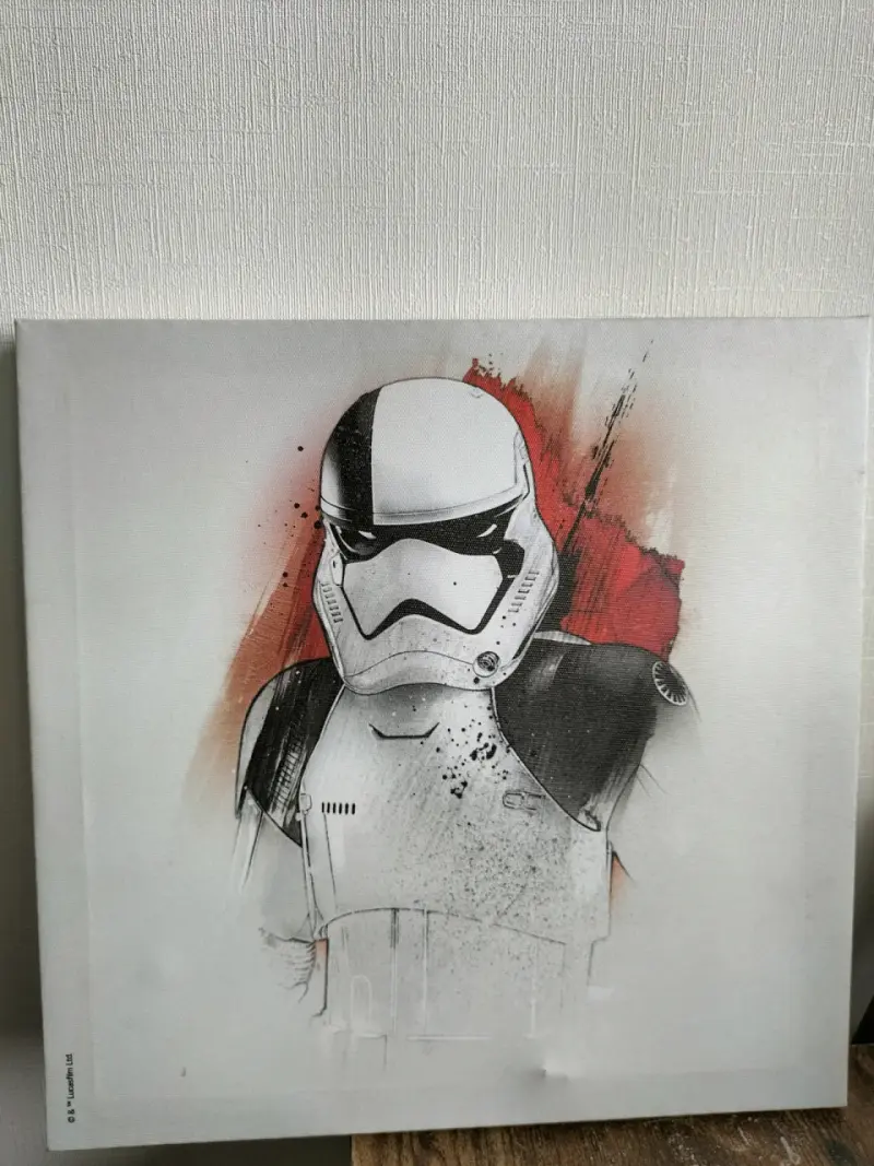 Cuadro de arte C-3PO y Stormtrooper 30x30 cm - 4