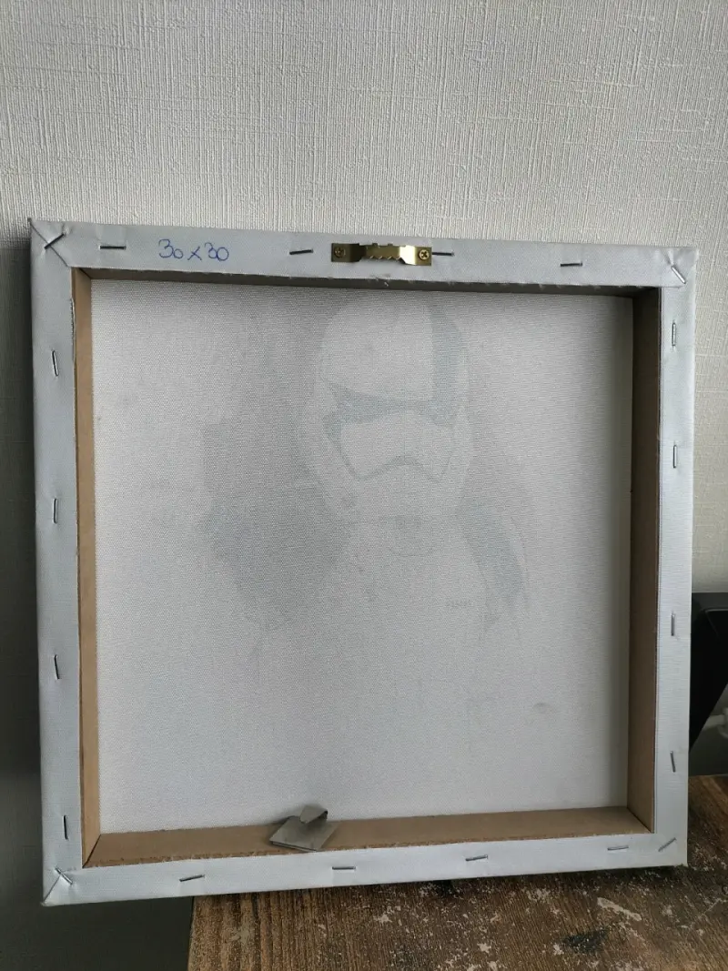 Cuadro de arte C-3PO y Stormtrooper 30x30 cm - 5