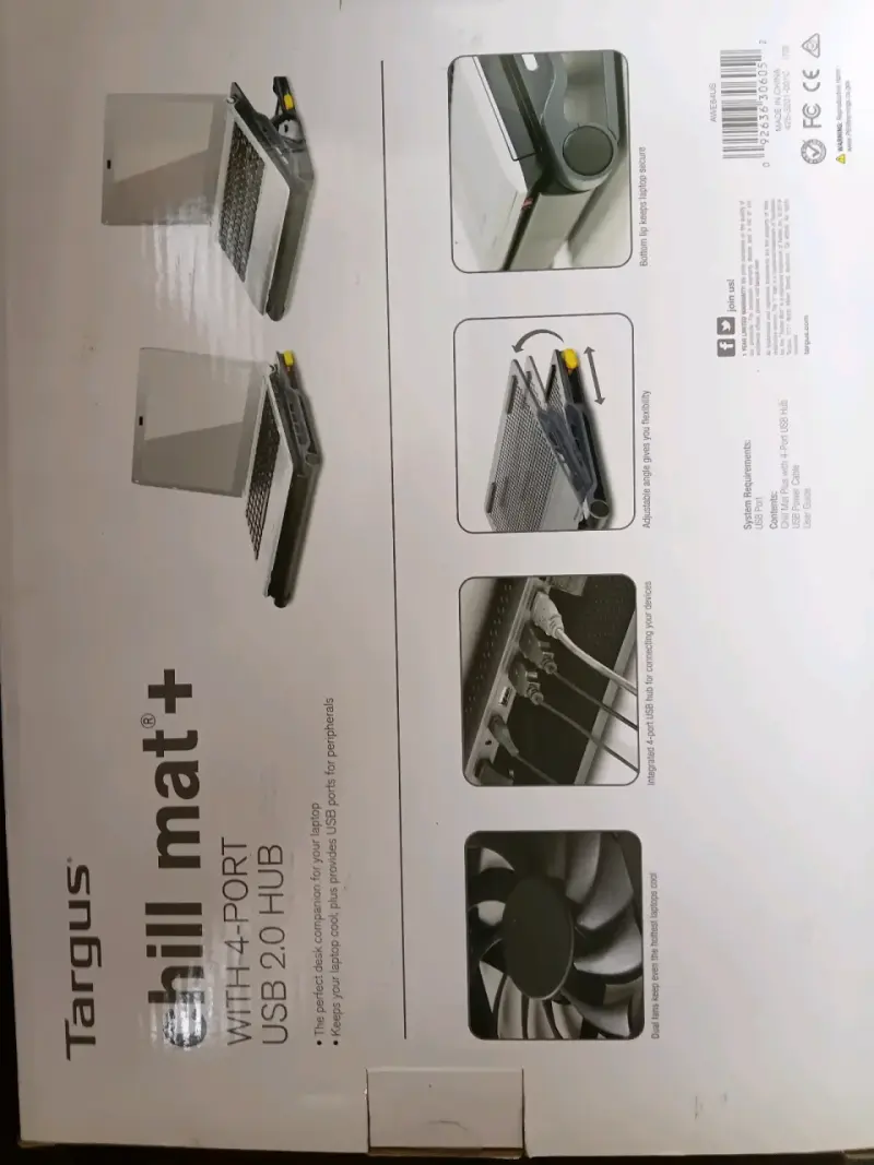 Base Enfriadora Targus Chill Mat+ con Hub USB - 5