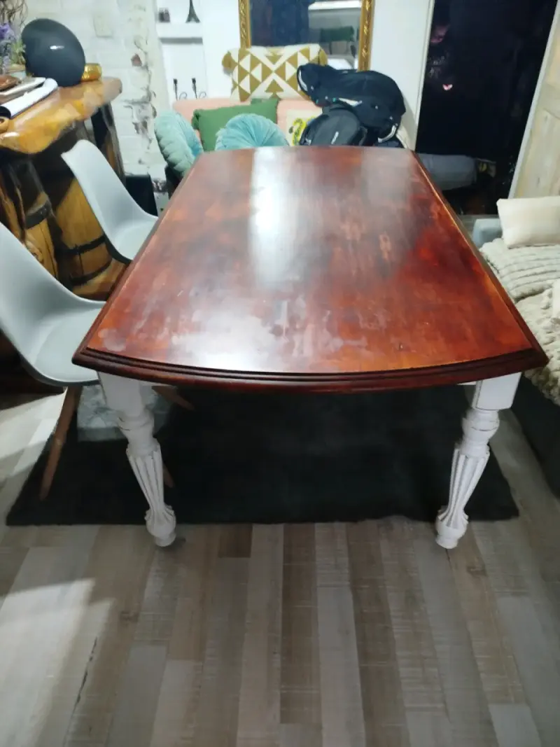Mesa de comedor de madera estilo vintage vintage - 4