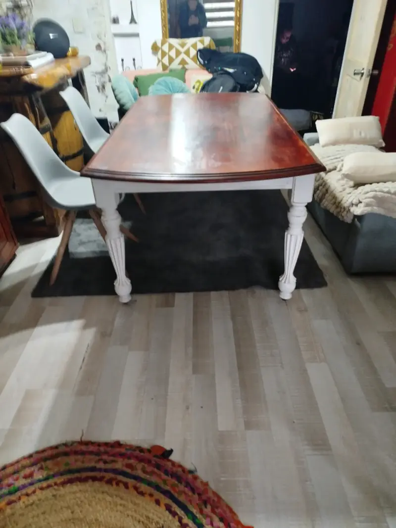 Mesa de comedor de madera estilo vintage vintage - 5