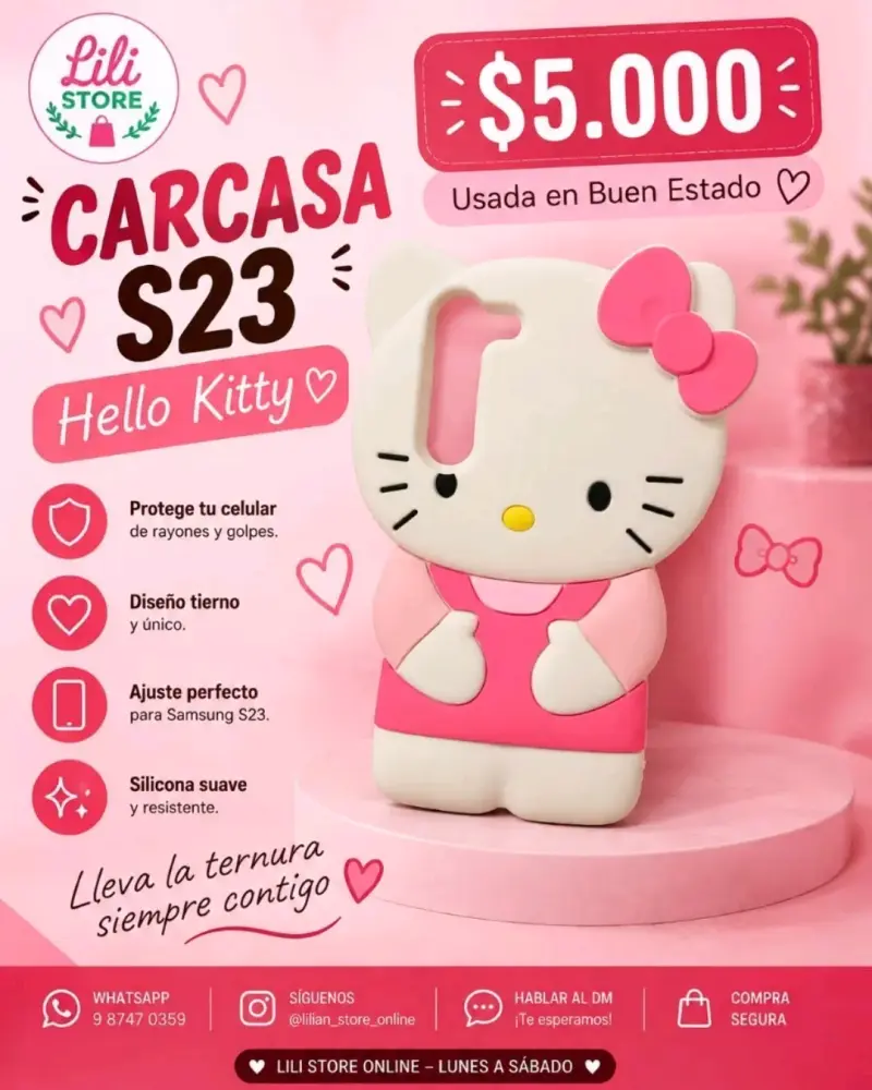 Carcasa Hello Kitty para Samsung S23