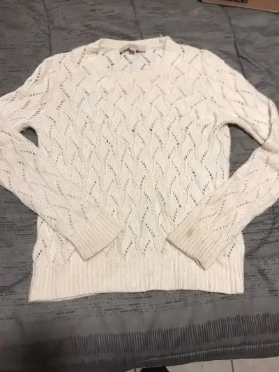 Suéter de punto beige para mujer - miniatura 1
