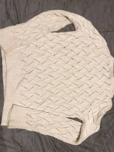 Suéter de punto beige para mujer - miniatura 2