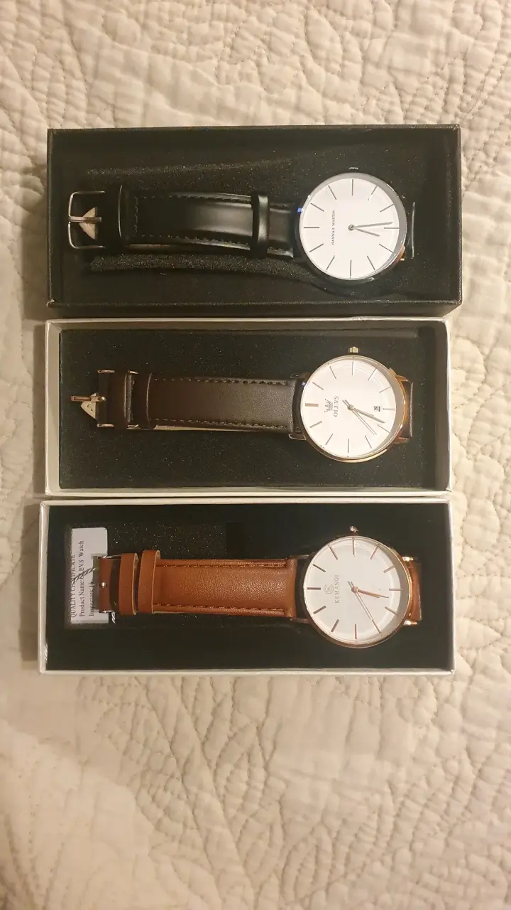 Set de 3 relojes de pulsera elegantes