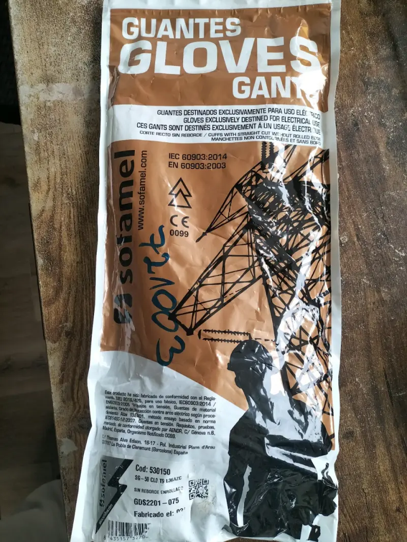 Guantes aislantes eléctricos Sofamel IEC 60903