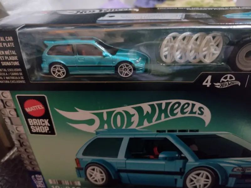 Set Hot Wheels Honda Civic Mattel Brick Shop - 2