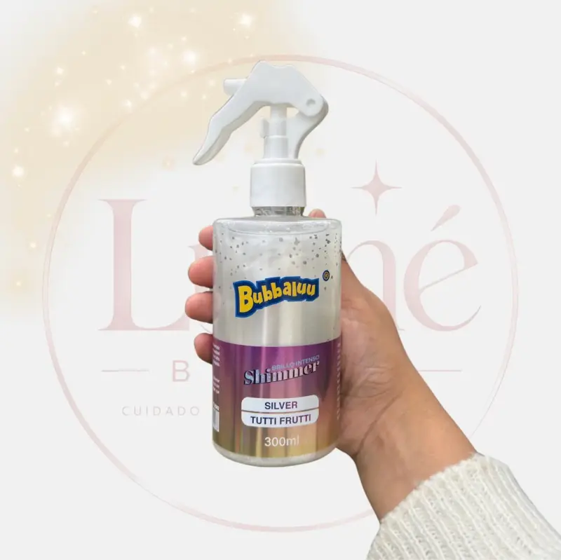 Spray Brillo Intenso Bubbaluu Shimmer Silver 300ml
