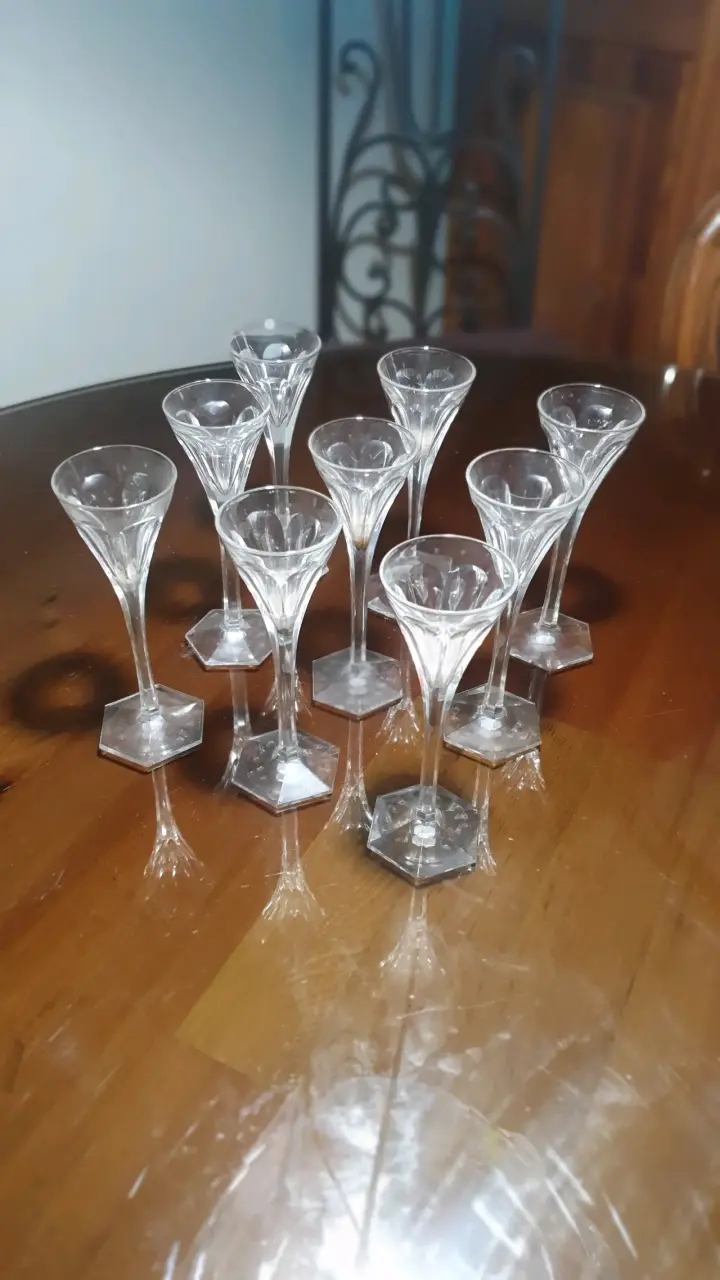 Juego de copas de cristal para licor - 1
