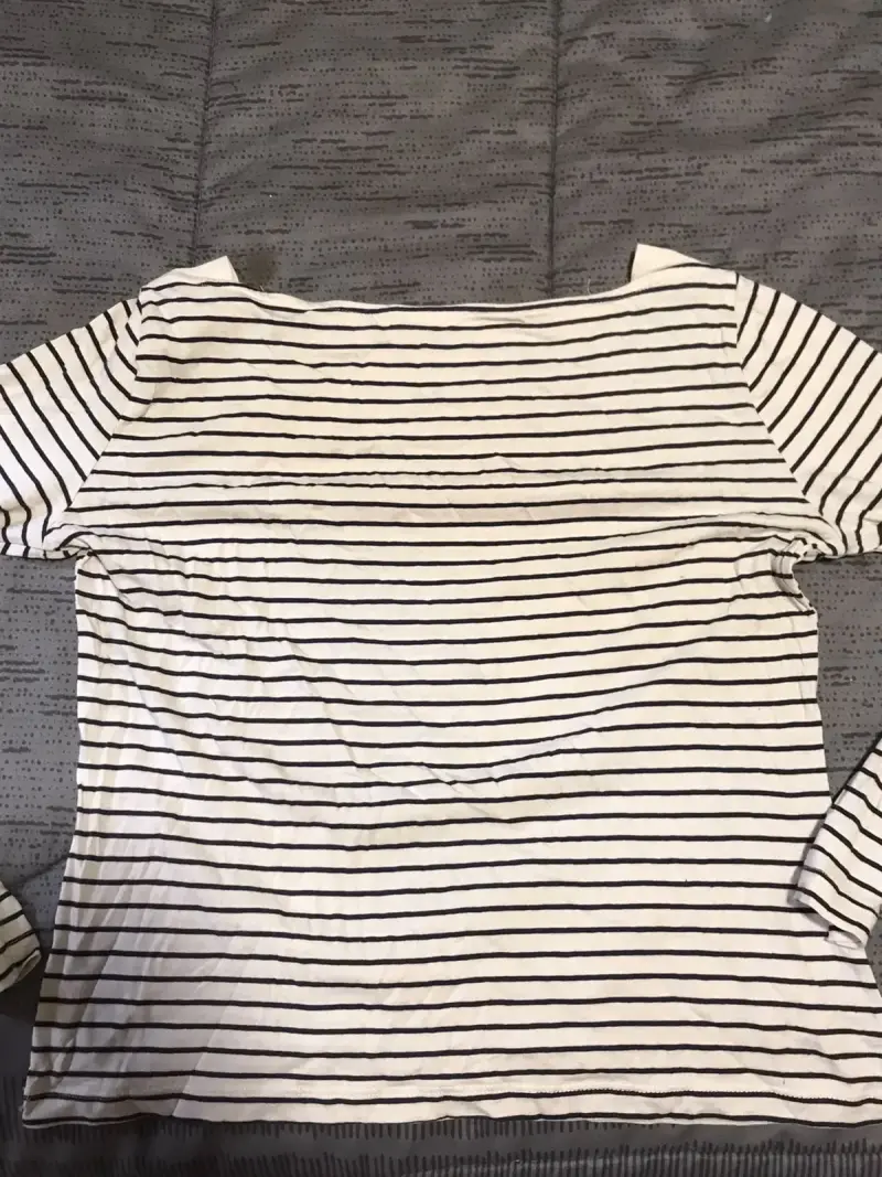 Polera rayada manga larga para mujer - 2