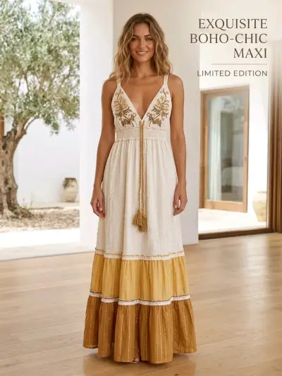 Vestido maxi boho chic - miniatura 4
