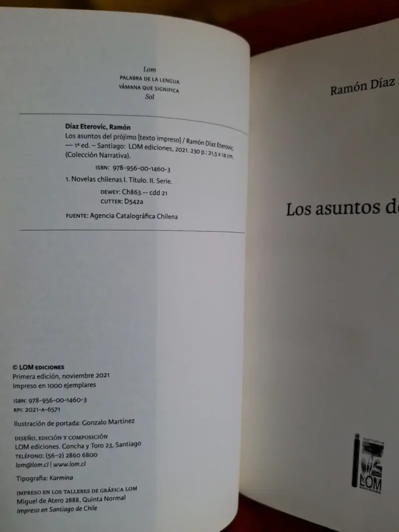 Libro 'Los asuntos del prójimo' de Ramón Díaz Eterovic - 4