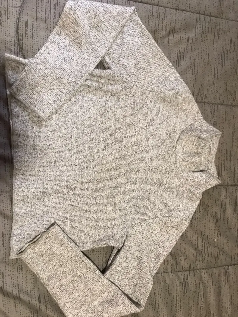Suéter gris para mujer talla M - 1
