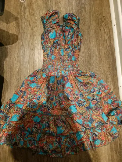 Vestido largo bohemio estampado floral - miniatura 3
