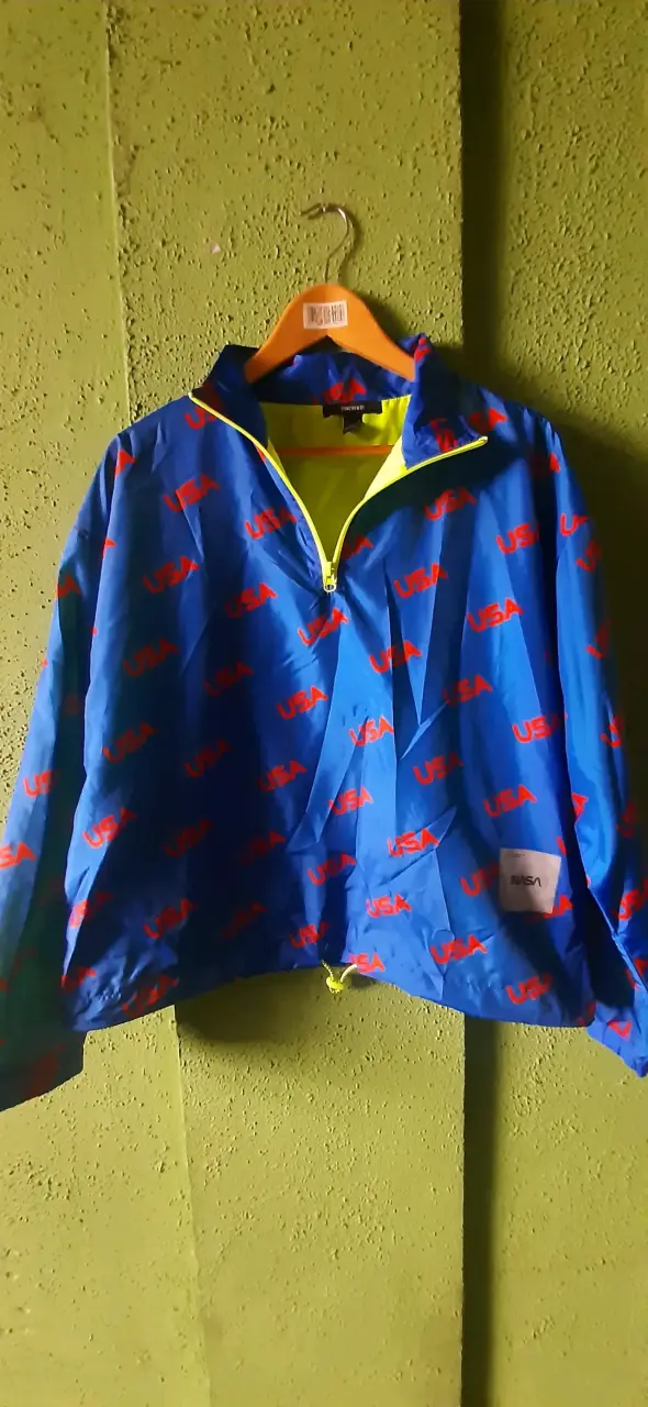 Chaqueta cortaviento azul Forever 21 USA - 1