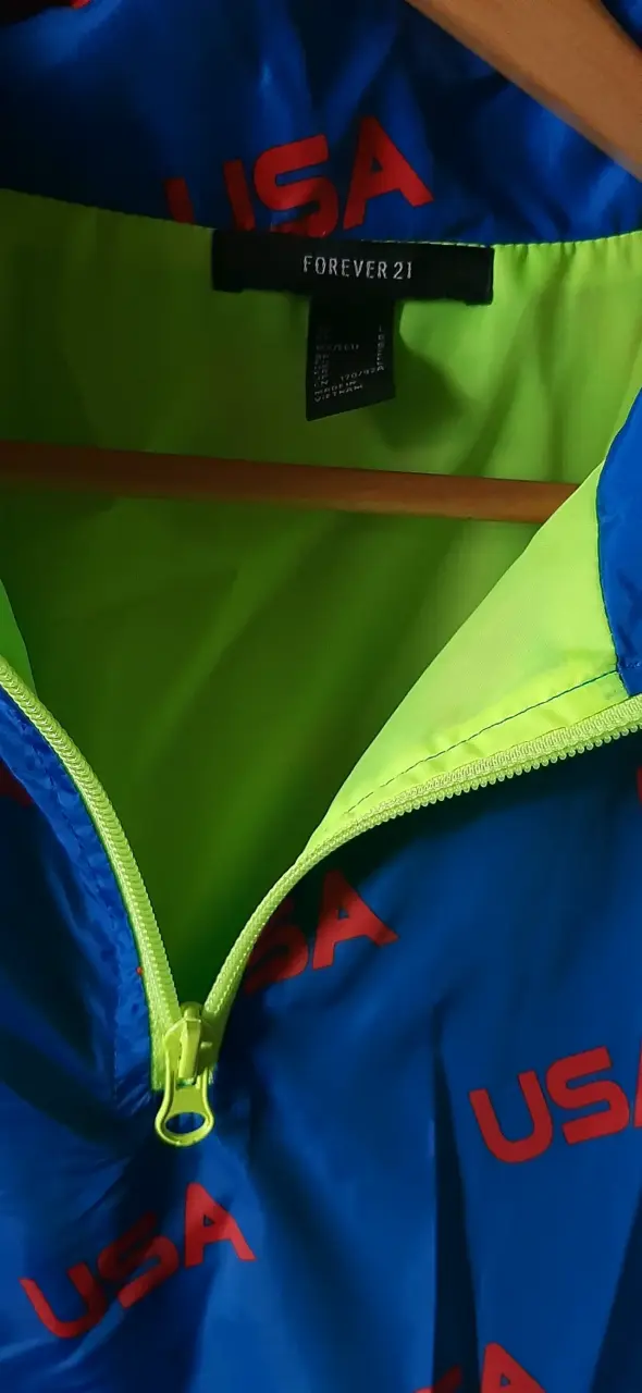 Chaqueta cortaviento azul Forever 21 USA - 4