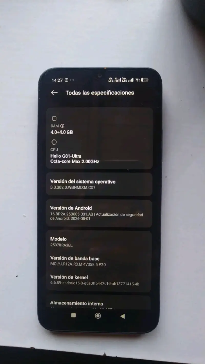 Smartphone Xiaomi Redmi 15C Azul 4GB RAM - 2
