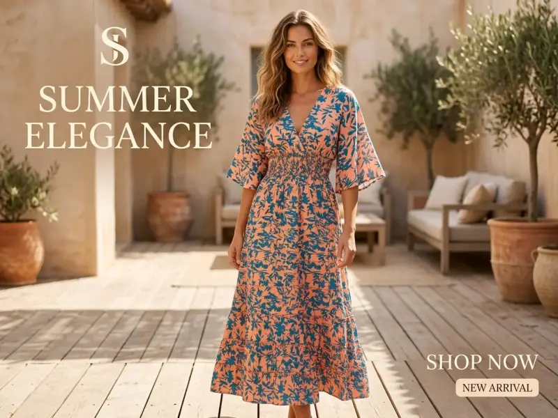 Vestido de verano elegante con estampado floral