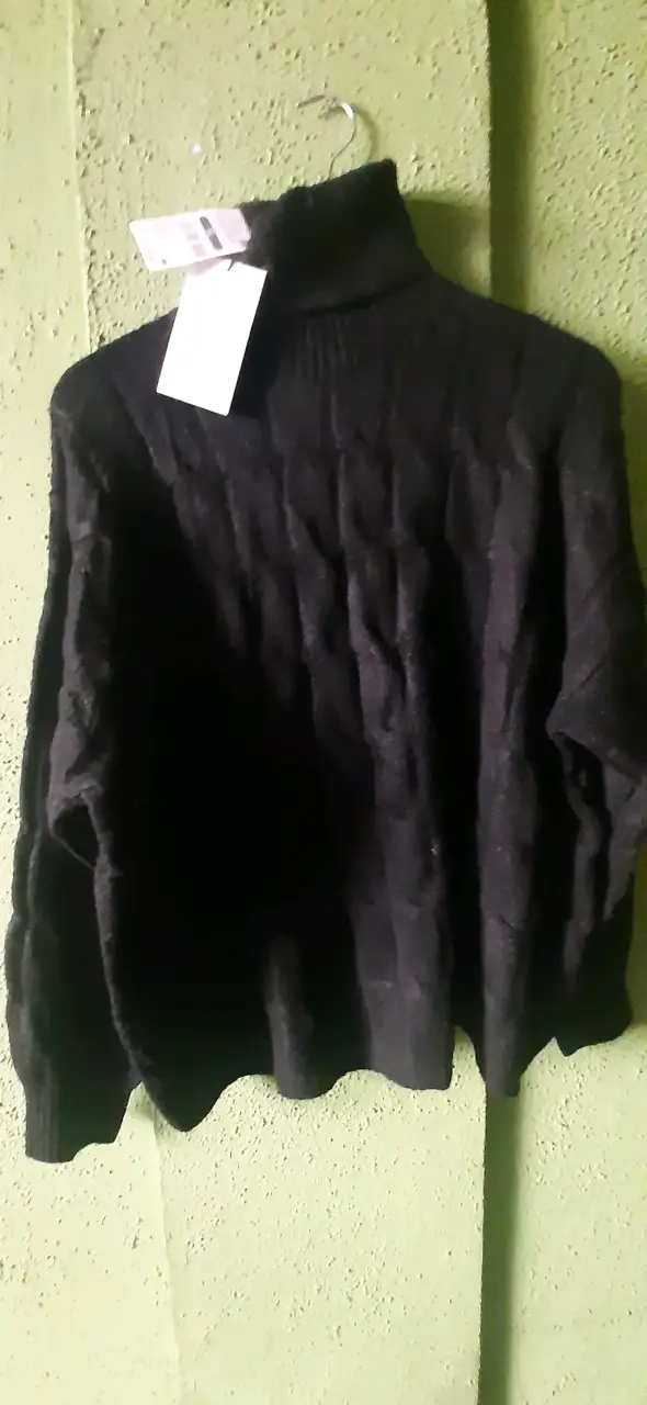 Suéter negro de lana Basement talla XL - 5