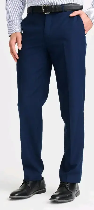 Pantalones de vestir azul marino para hombre - miniatura 1