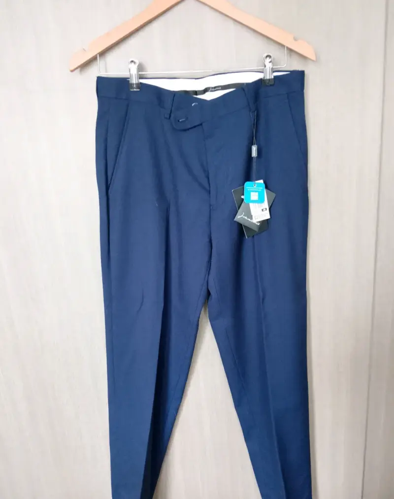 Pantalones de vestir azul marino para hombre - 2