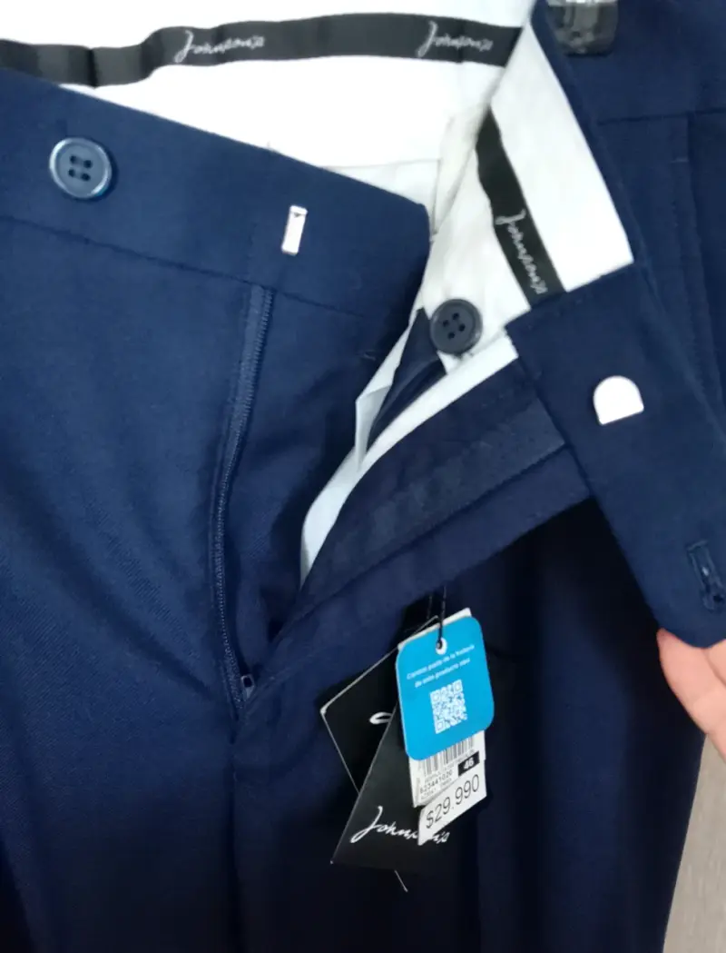 Pantalones de vestir azul marino para hombre - 5