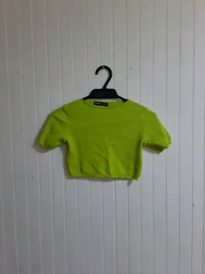 Conjunto de top y falda verde lima Shein - miniatura 1