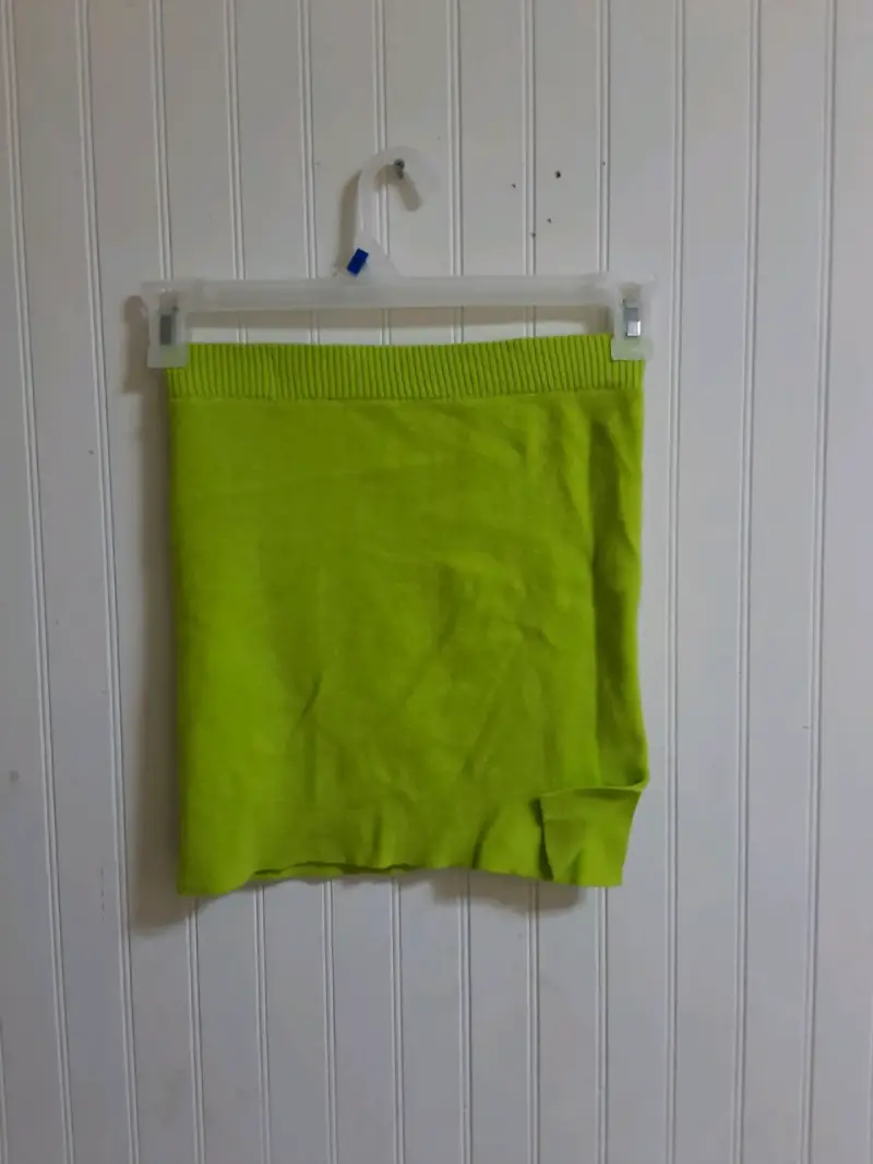 Conjunto de top y falda verde lima Shein - 4