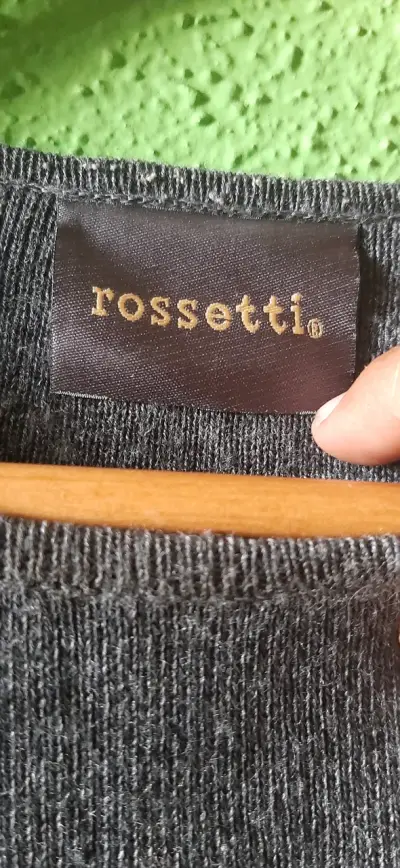 Suéter gris con bordado floral Rossetti - miniatura 2
