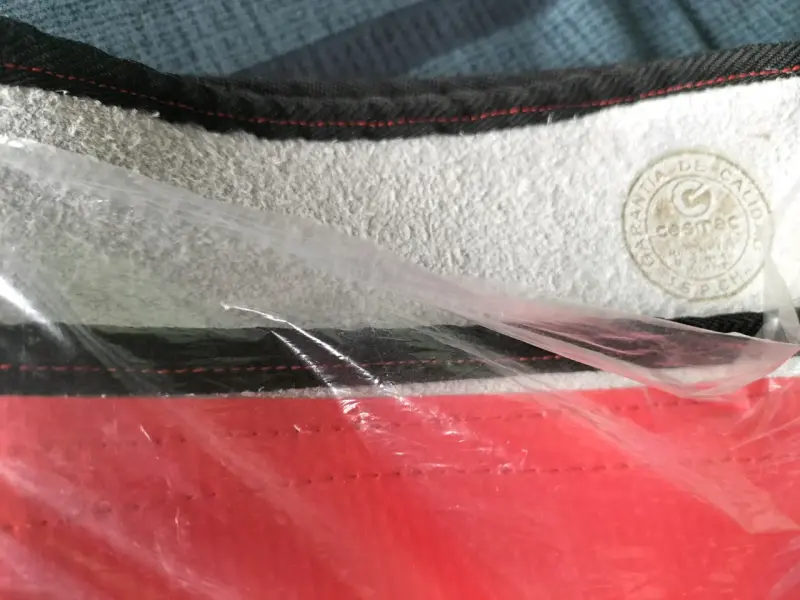 Guantes de cuero para trabajo con refuerzo rojo - 5