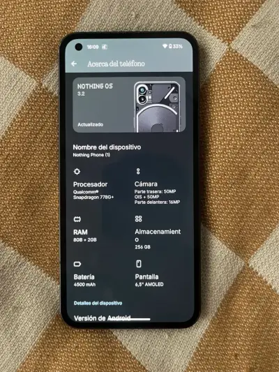 Smartphone Nothing Phone (1) 256GB Negro - miniatura 3