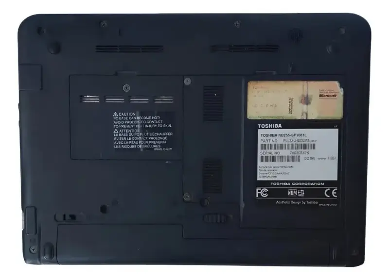 Netbook Toshiba Nb255 Para Extraer Repuestos Negro - 3