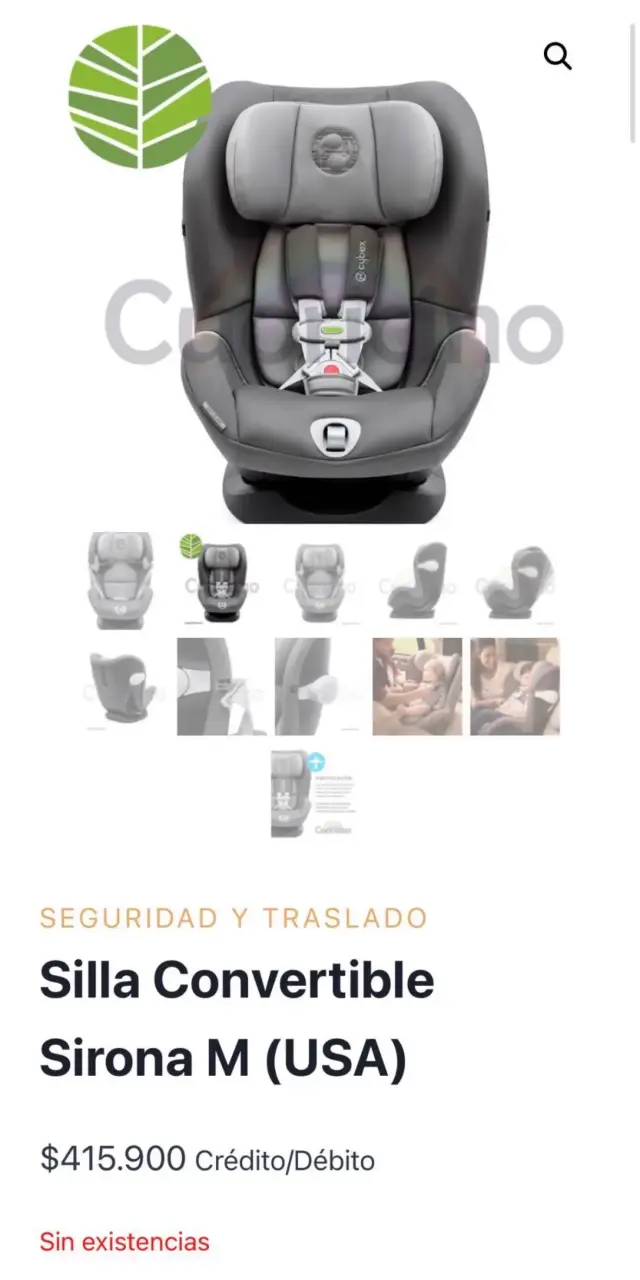 Silla de Auto Convertible Cybex Sirona M Negra - 4