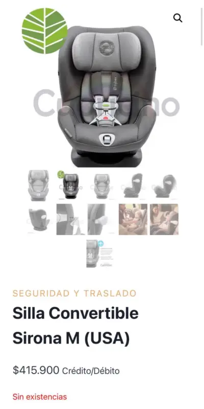 Silla de Auto Convertible Cybex Sirona M Negra - miniatura 4