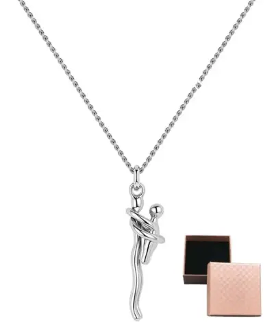 Collar de plata con colgante de padres e hijo - miniatura 2
