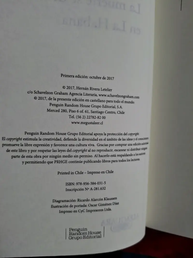 Libro 'La muerte se desnuda en La Habana' de Hernán Rivera Letelier - 3