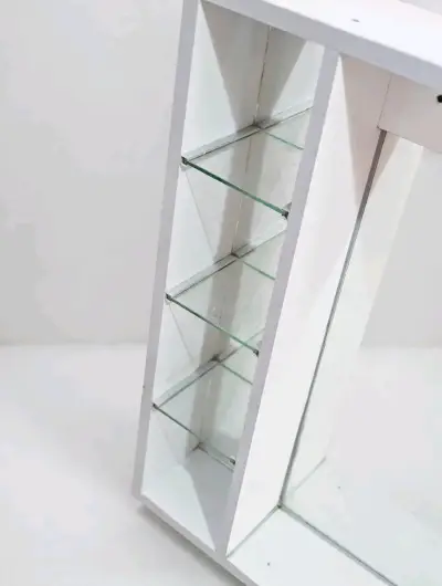 Espejo con estantes de vidrio para baño - miniatura 2
