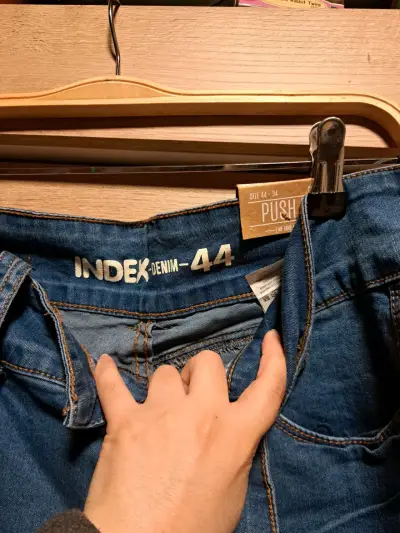 Jeans de mezclilla azul para mujer talla 44 - miniatura 3